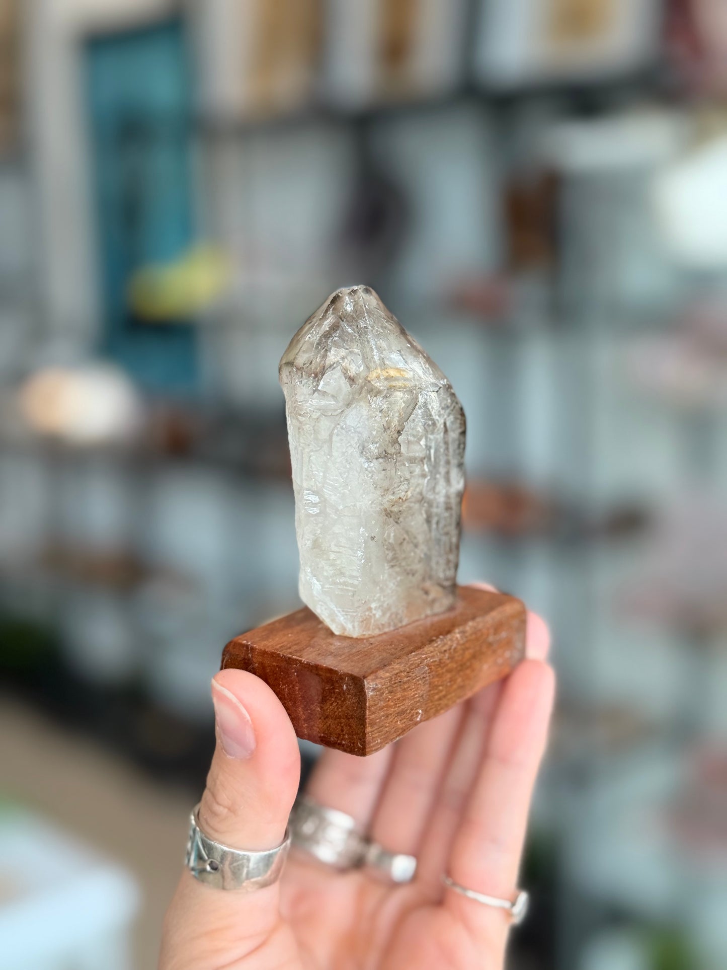 Elestial Quartz with Mica ( Brazil ) With Base