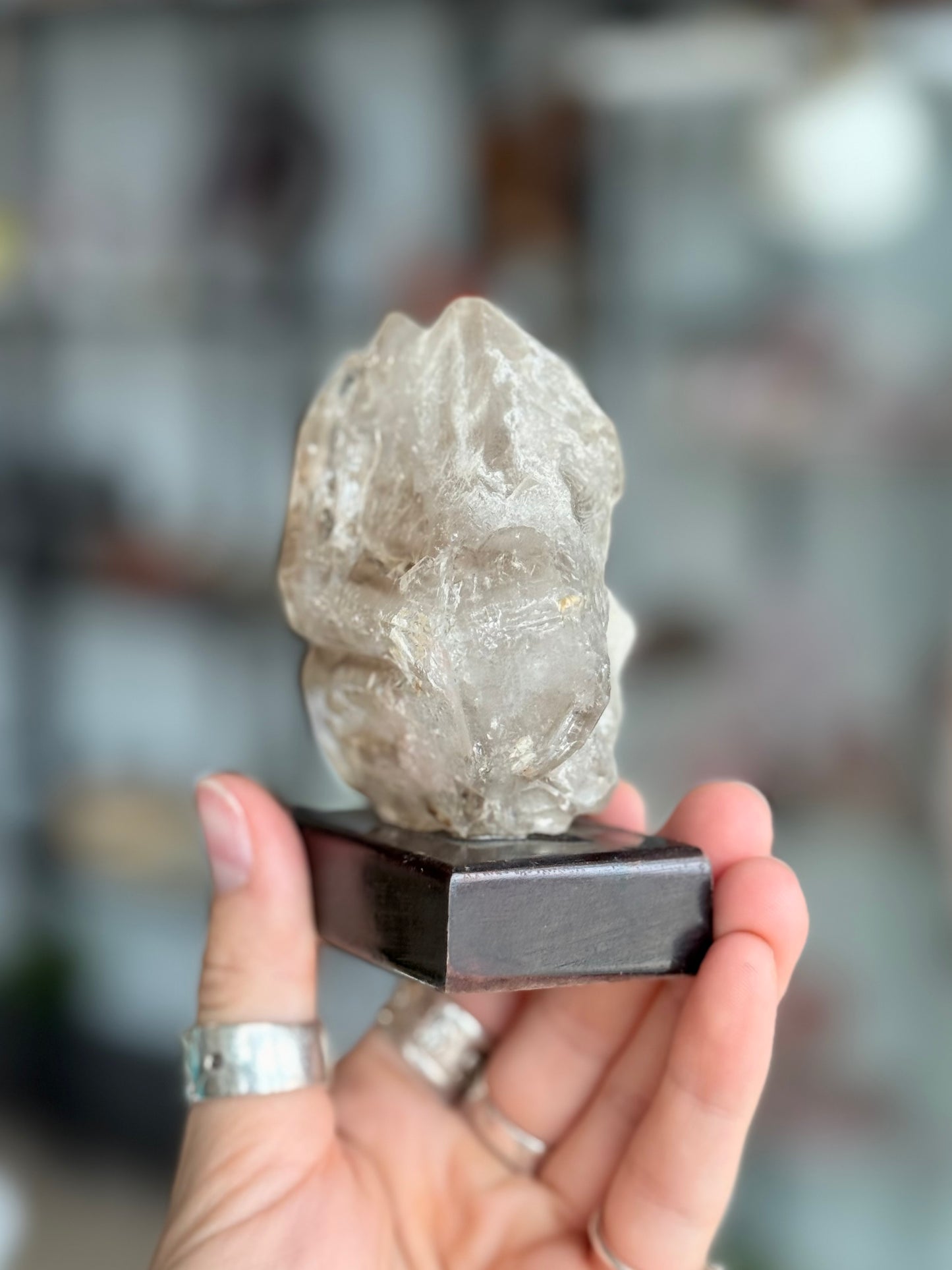 Elestial Quartz with Mica ( Brazil ) With Base