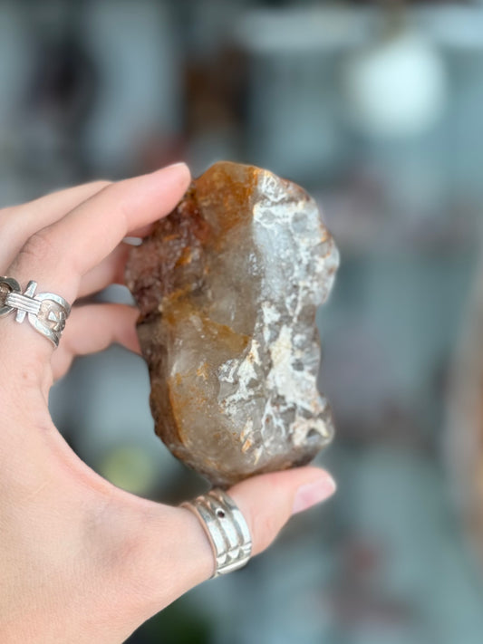 Elestial Quartz with Mica ( Brazil ) With Base
