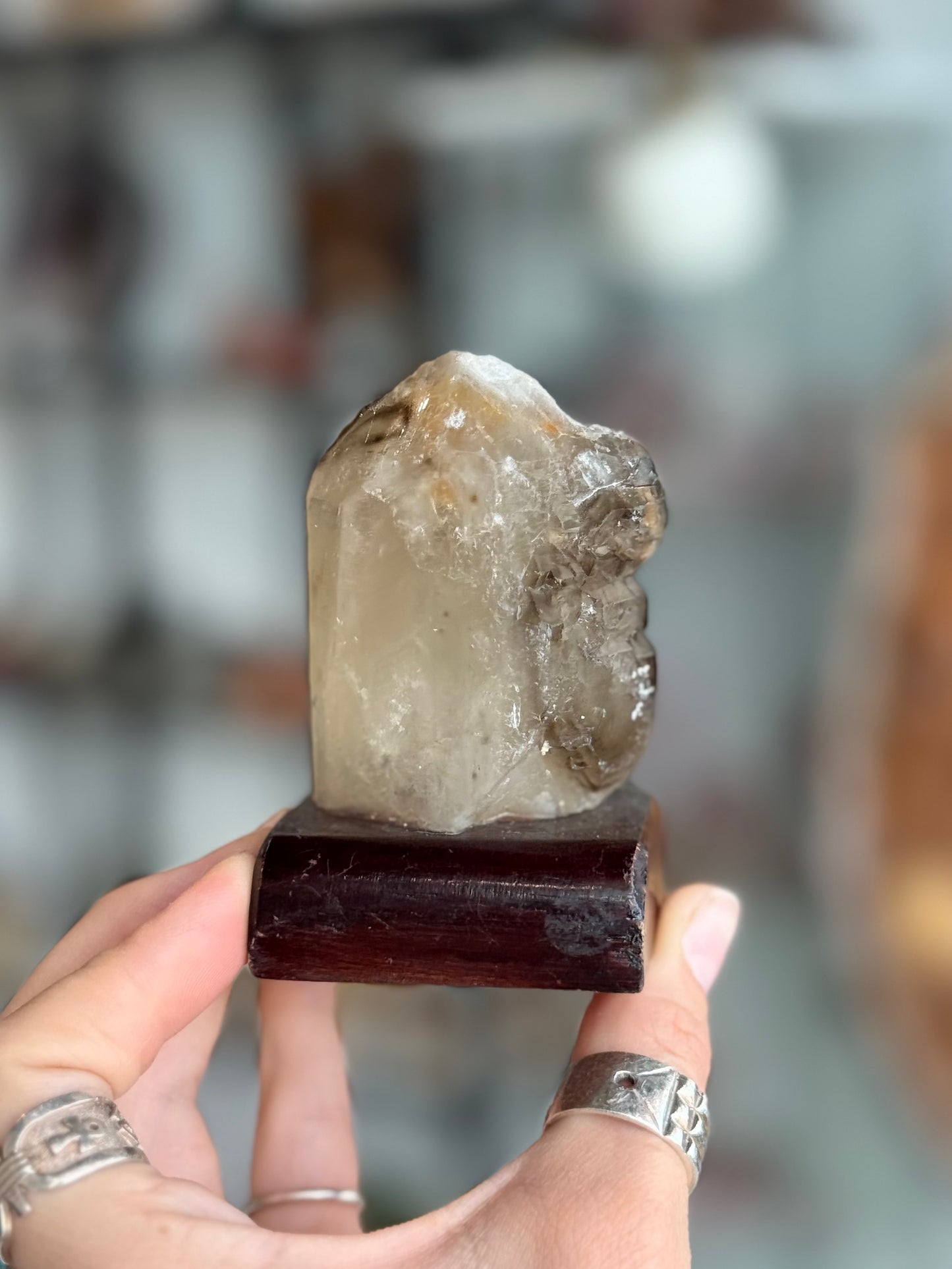 Elestial Quartz with Mica ( Brazil ) With Base
