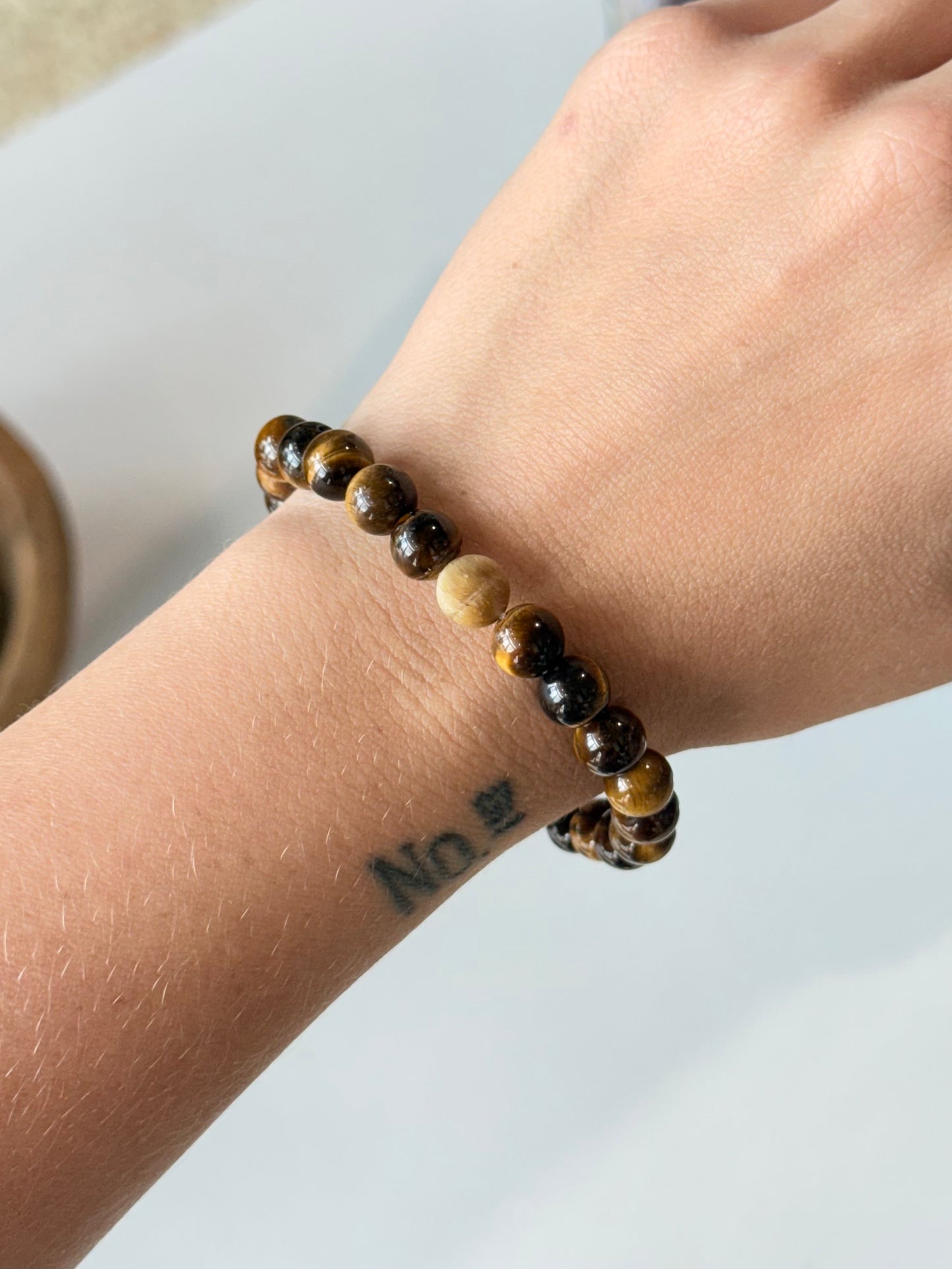Yellow Tiger Eye & Faceted Golden Tiger Eye - 8mm Bracelet