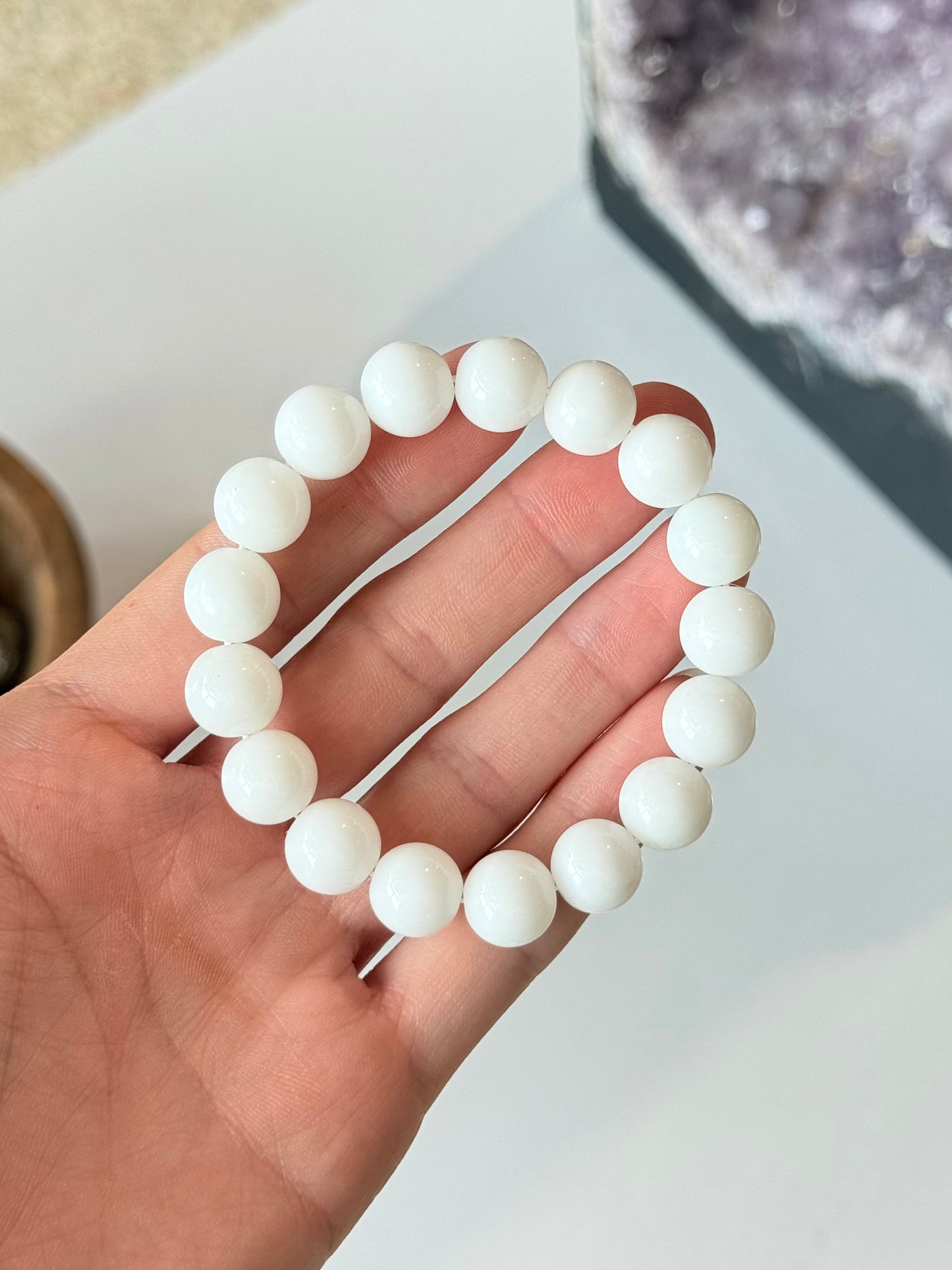 White Jade -10mm Bracelet