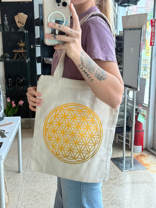 Bolso de Tela Flor de la Vida | Flower of Life Tote Bag