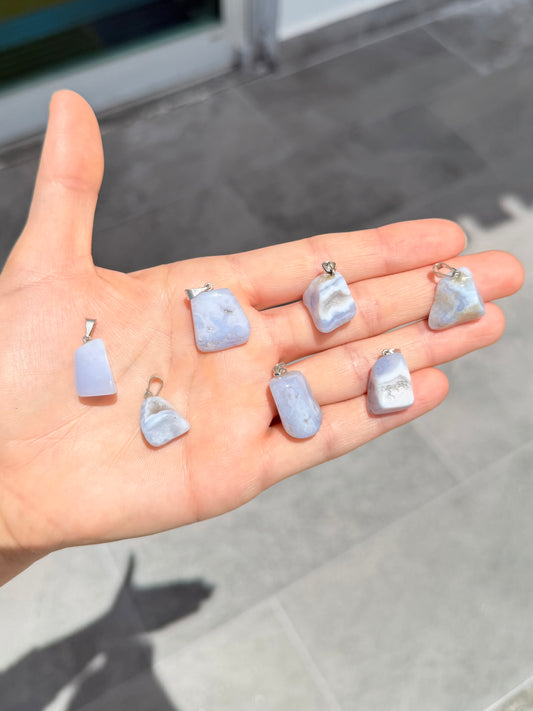 Blue Lace Agate Pendant ( Brazil )