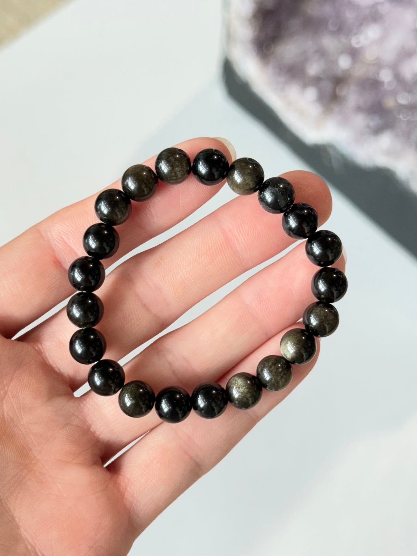 Golden Sheen Obsidian - 8mm Bracelet