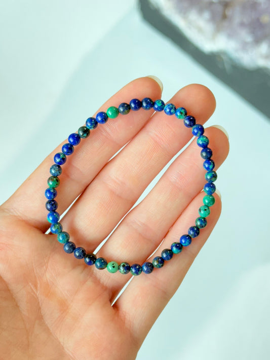 Azurite & Malachite - 4mm Bracelet