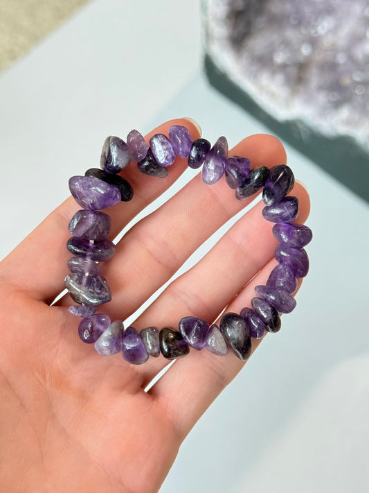 Amethyst Large Chip Bracelet