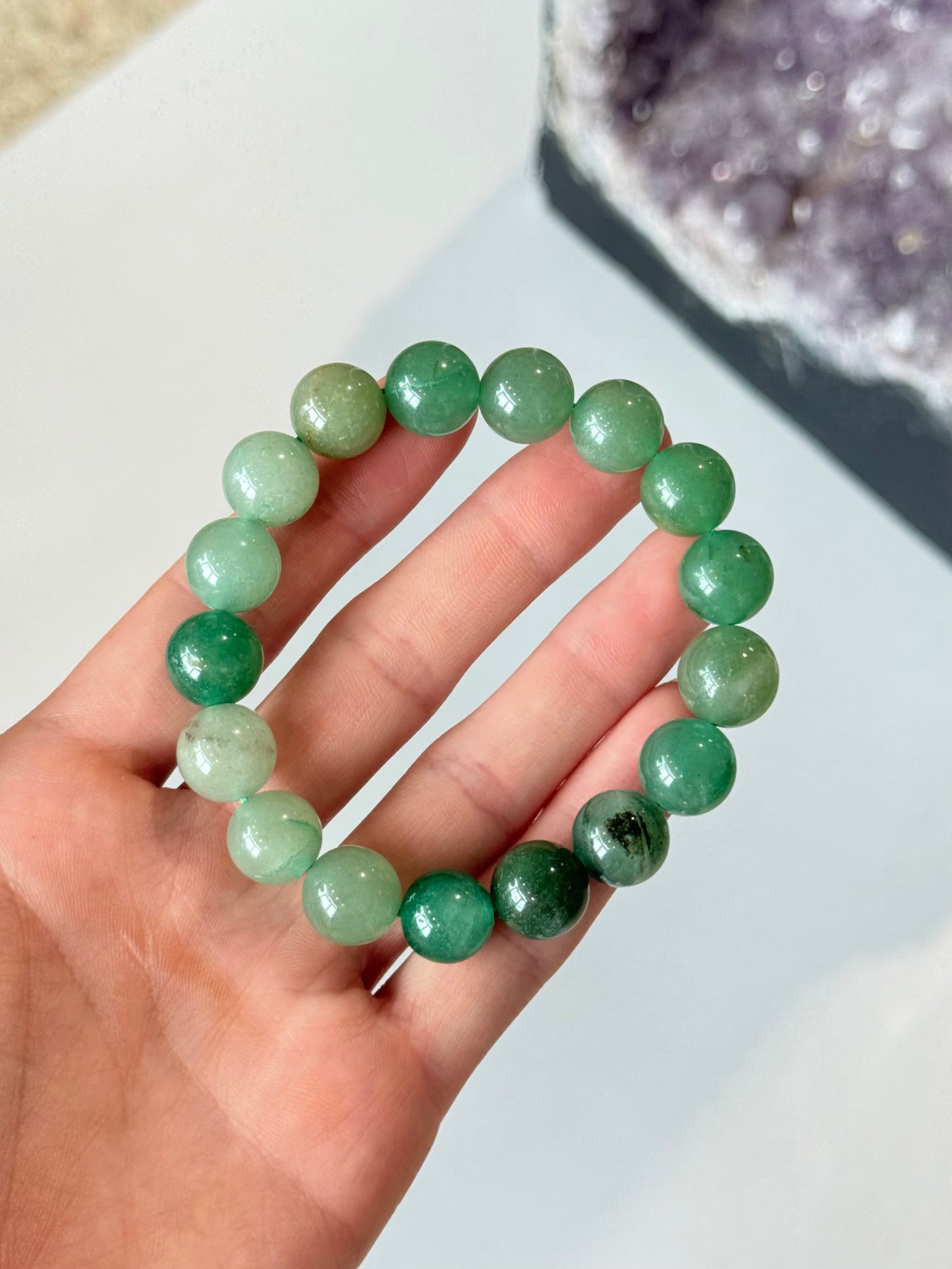 Green Aventurine - 11mm Bracelet ( Genuine )