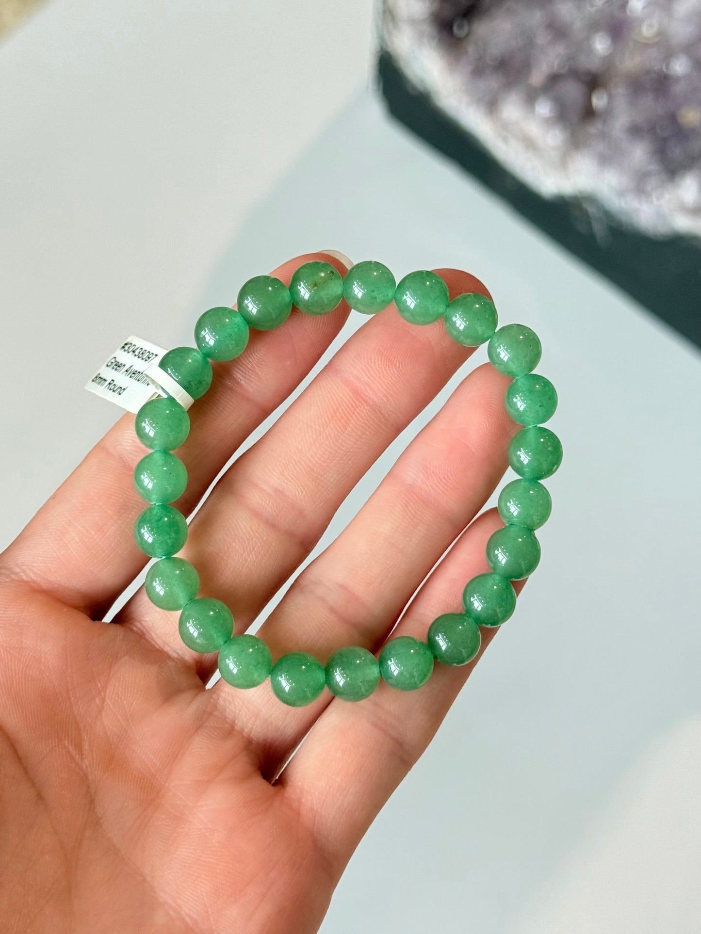 Green Aventurine - 8mm Bracelet ( colored )