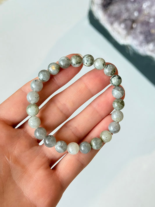 Pink/yellow Labradorite - 8mm Bracelet