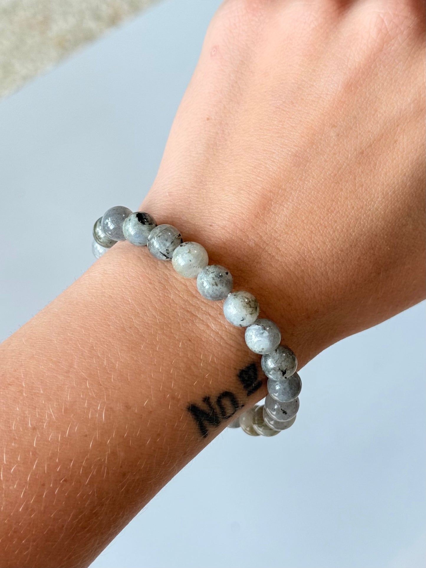 Pink/yellow Labradorite - 8mm Bracelet