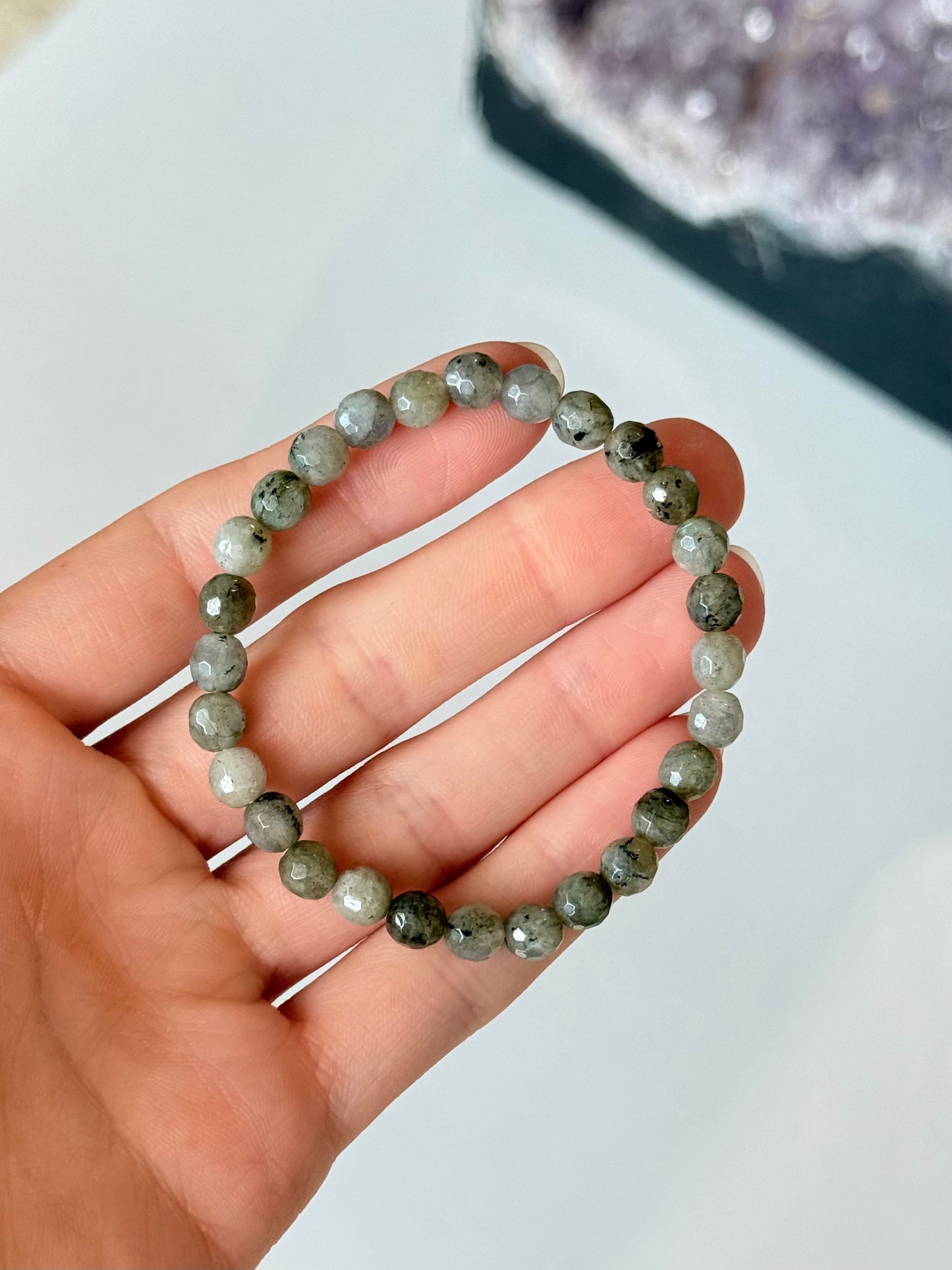 Faceted Labradorite - 6mm Bracelet
