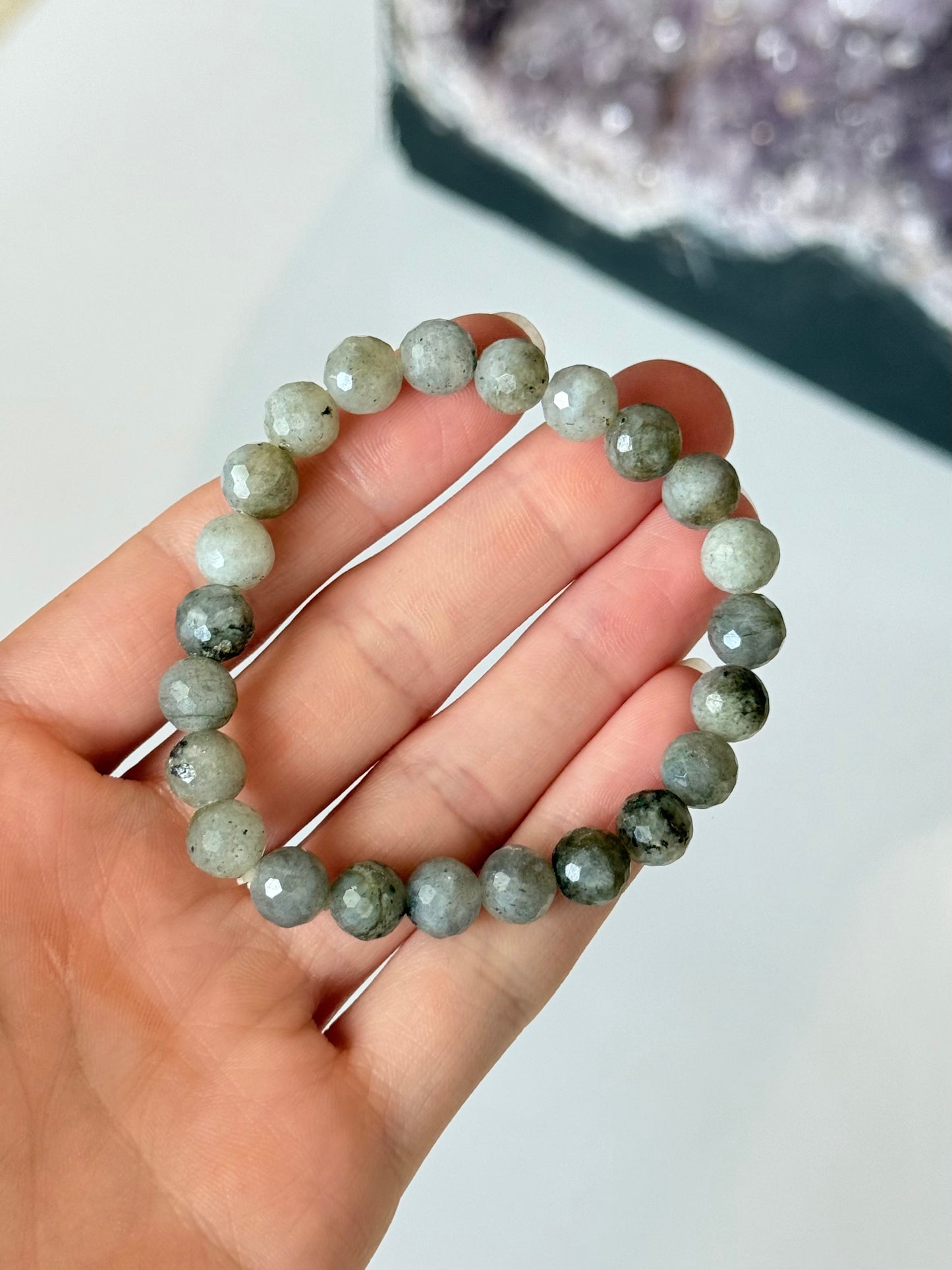 Faceted Labradorite - 8mm Bracelet