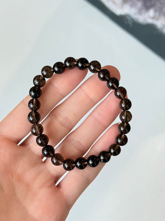 Smoky Quartz - 8mm Bracelet