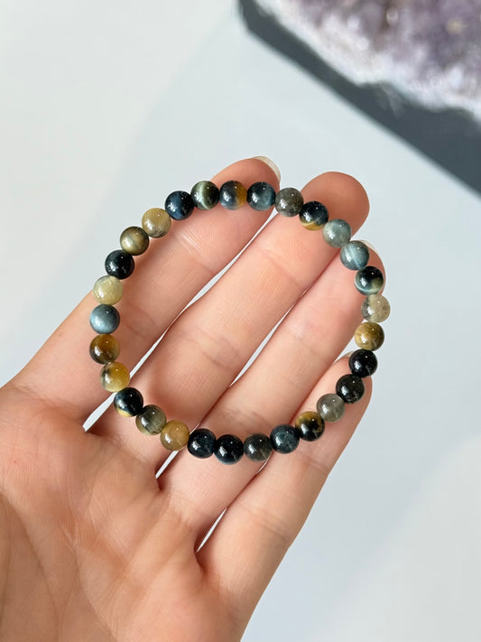 Blue/ Gold Tiger Eye - 6mm Bracelet