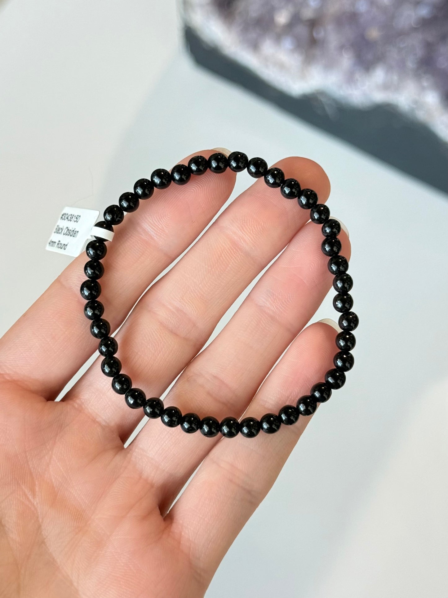 Obsidian 4mm Bracelet
