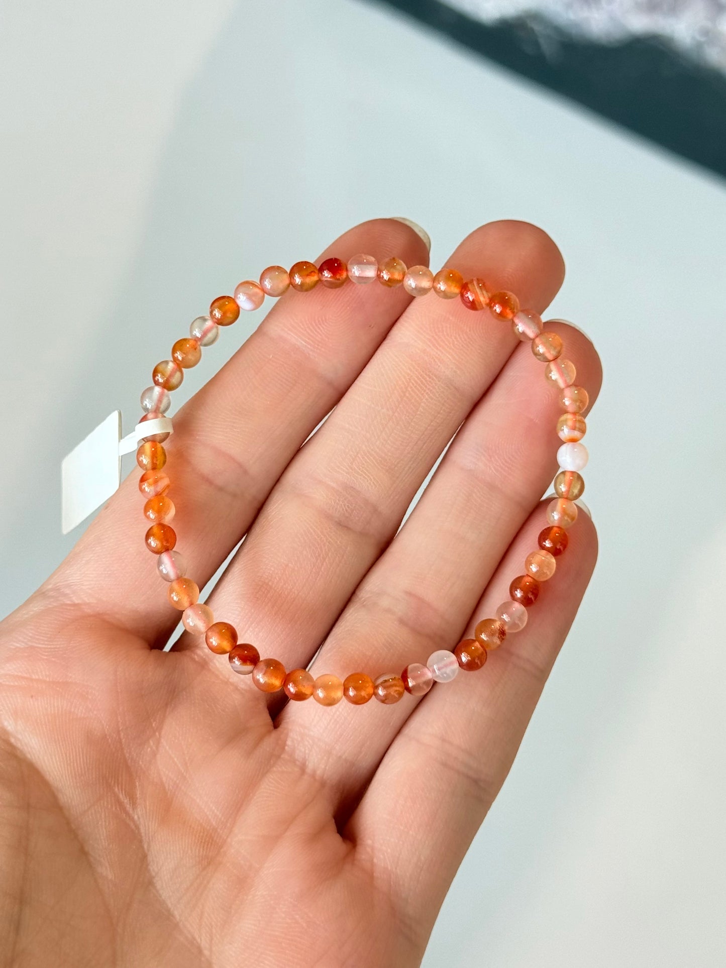 Carnelian Agata - 4mm Bracelet