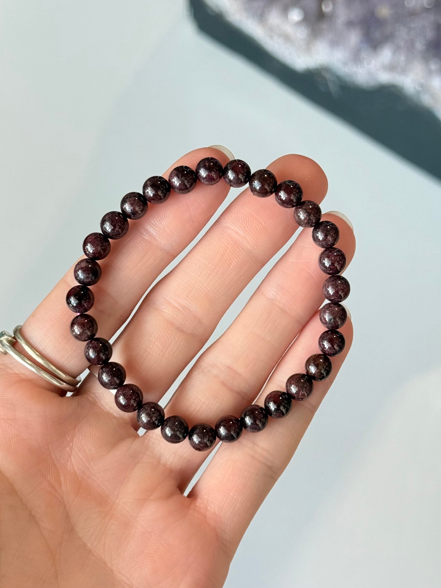 Garnet - 7.5mm Bracelet