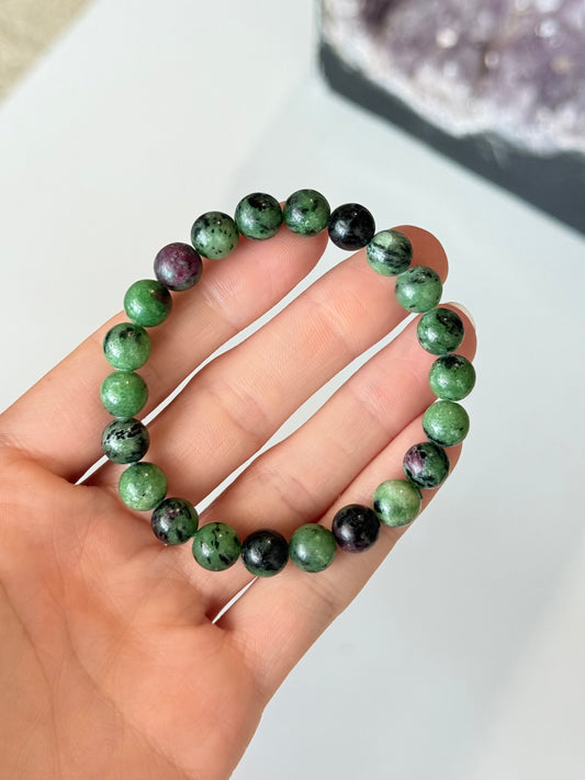 Ruby In Zoisite - 8mm Bracelet
