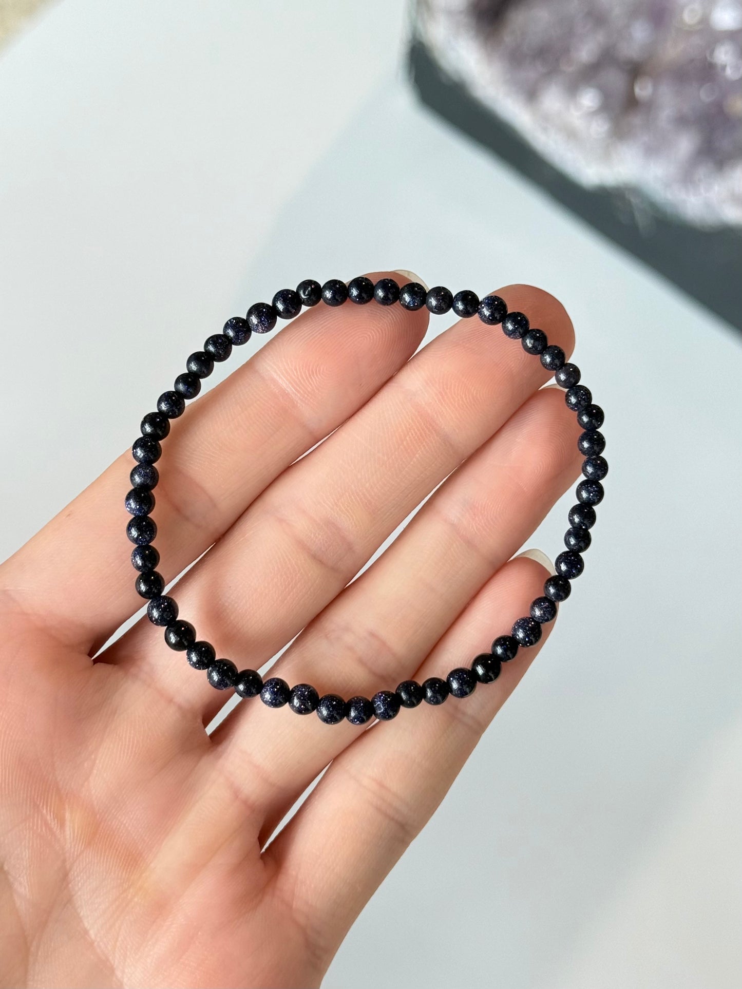 Blue Gold Stone - 4mm Bracelet