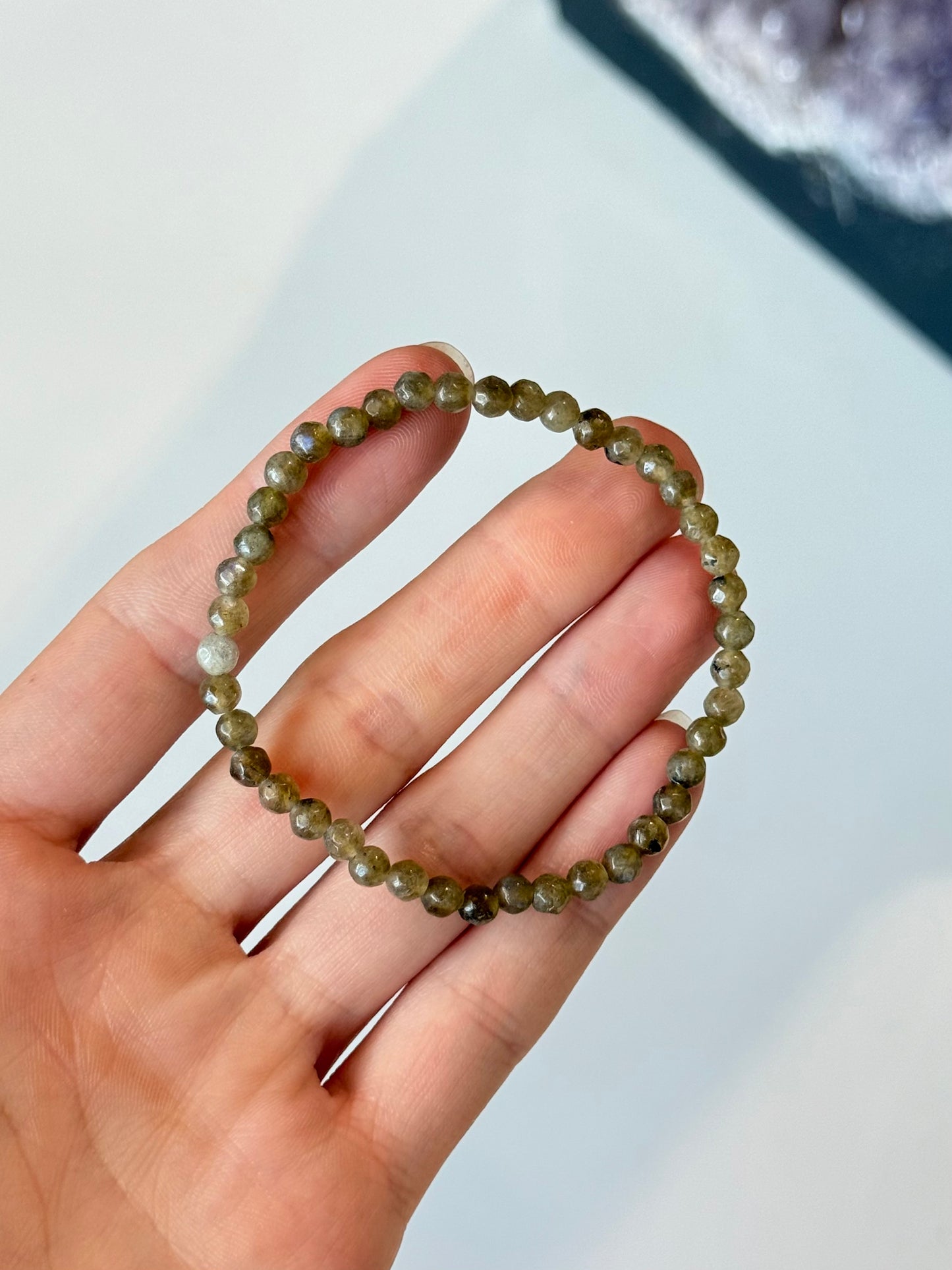 Faceted Labradorite - 4mm Bracelet