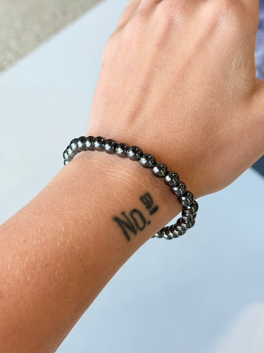 Hematite 6mm Bracelet