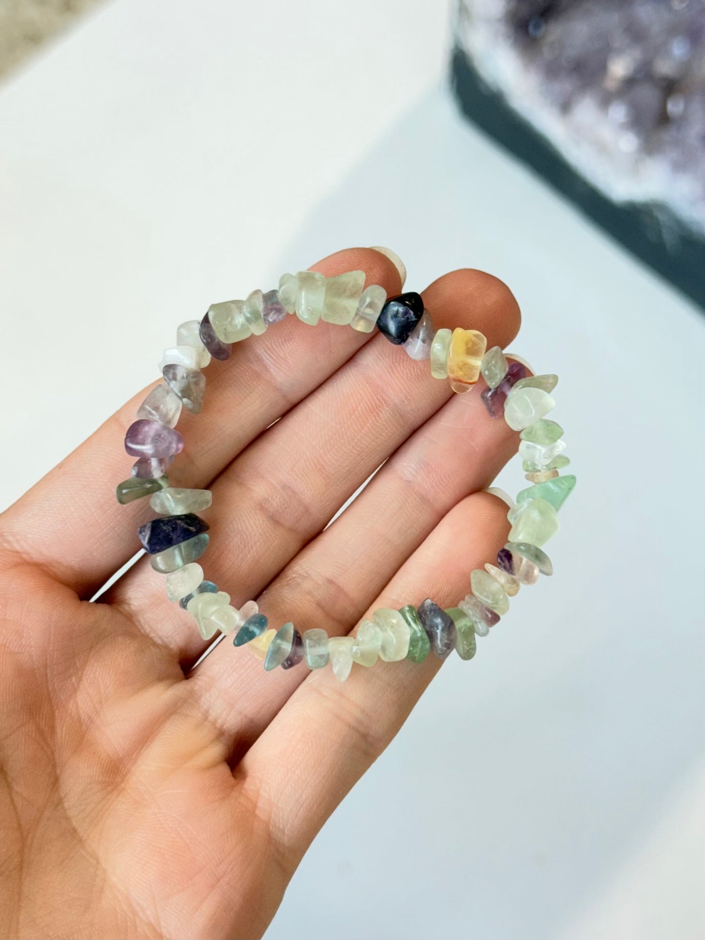 Fluorite Chip Bracelet
