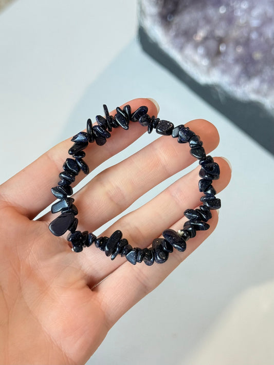 Blue Gold Stone chip Bracelet