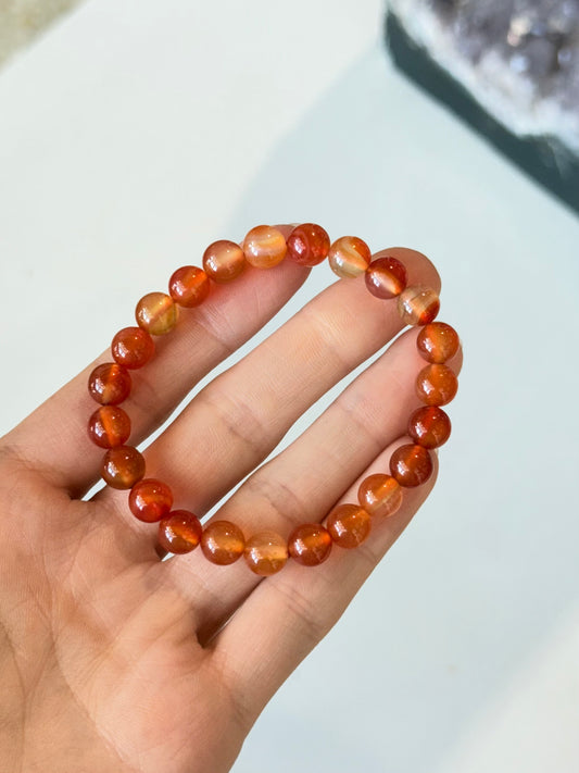 Enhance Carnelian - 8mm Bracelet