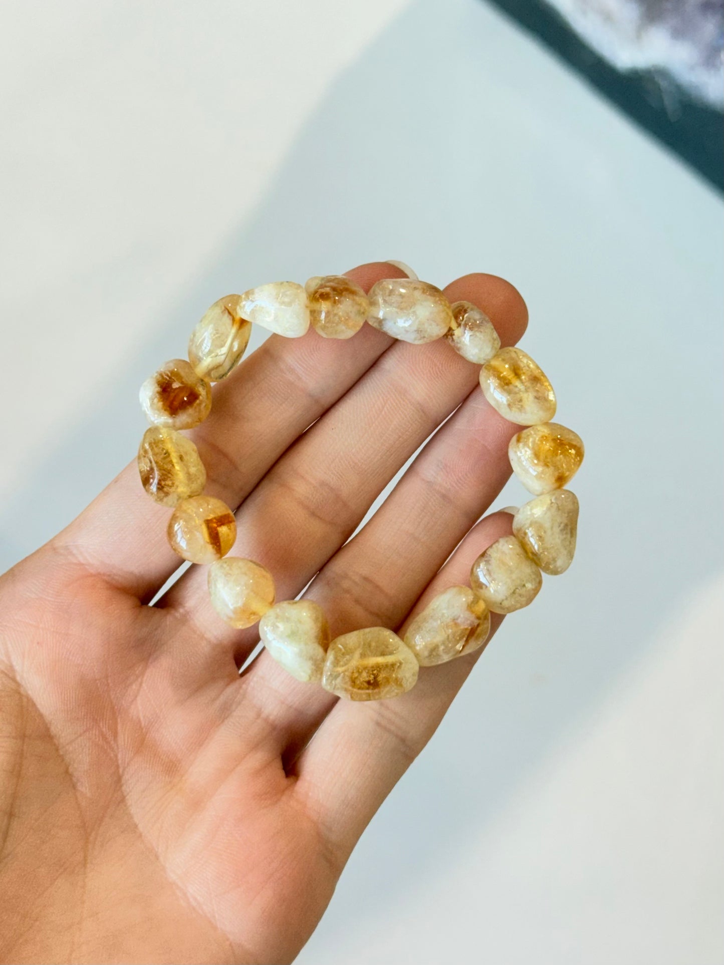 Heat Treated Citrine Freeform Bracelet