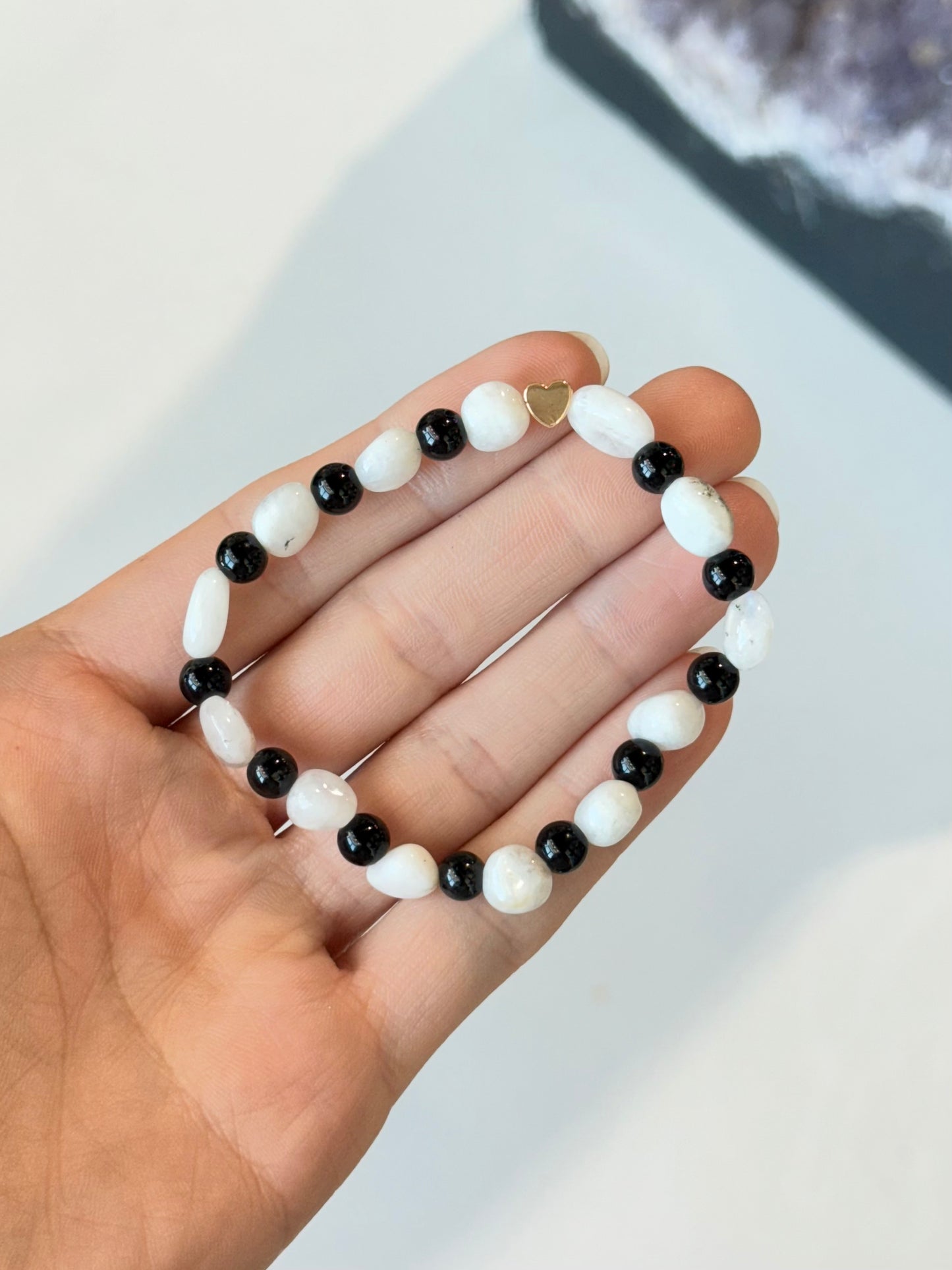 Moonstone | Obsidian | Black Tourmaline Bracelet