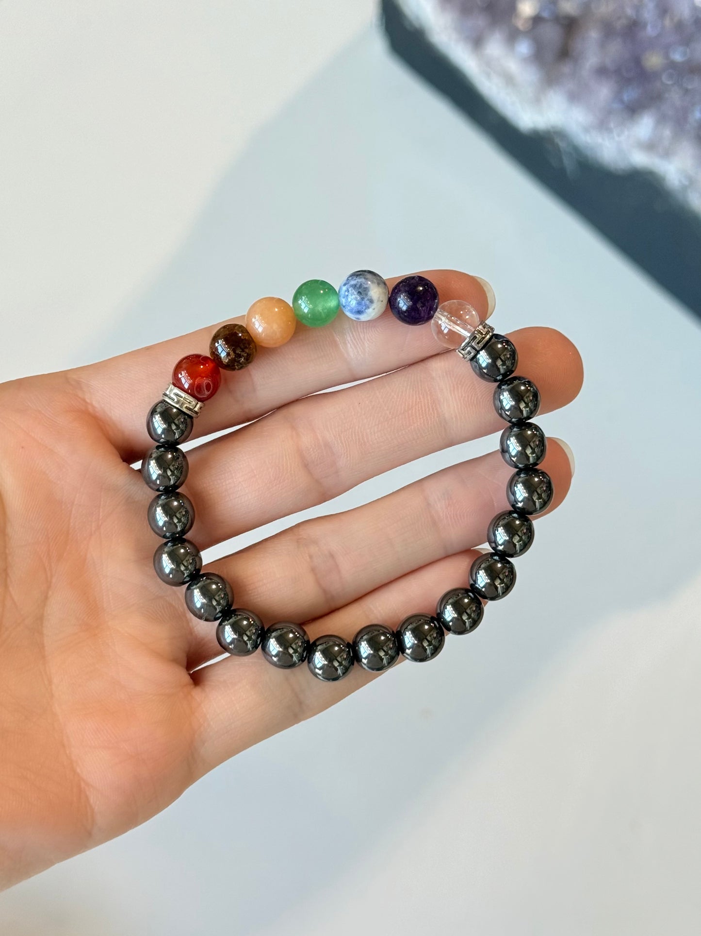 Hematite & Chakra Bracelet