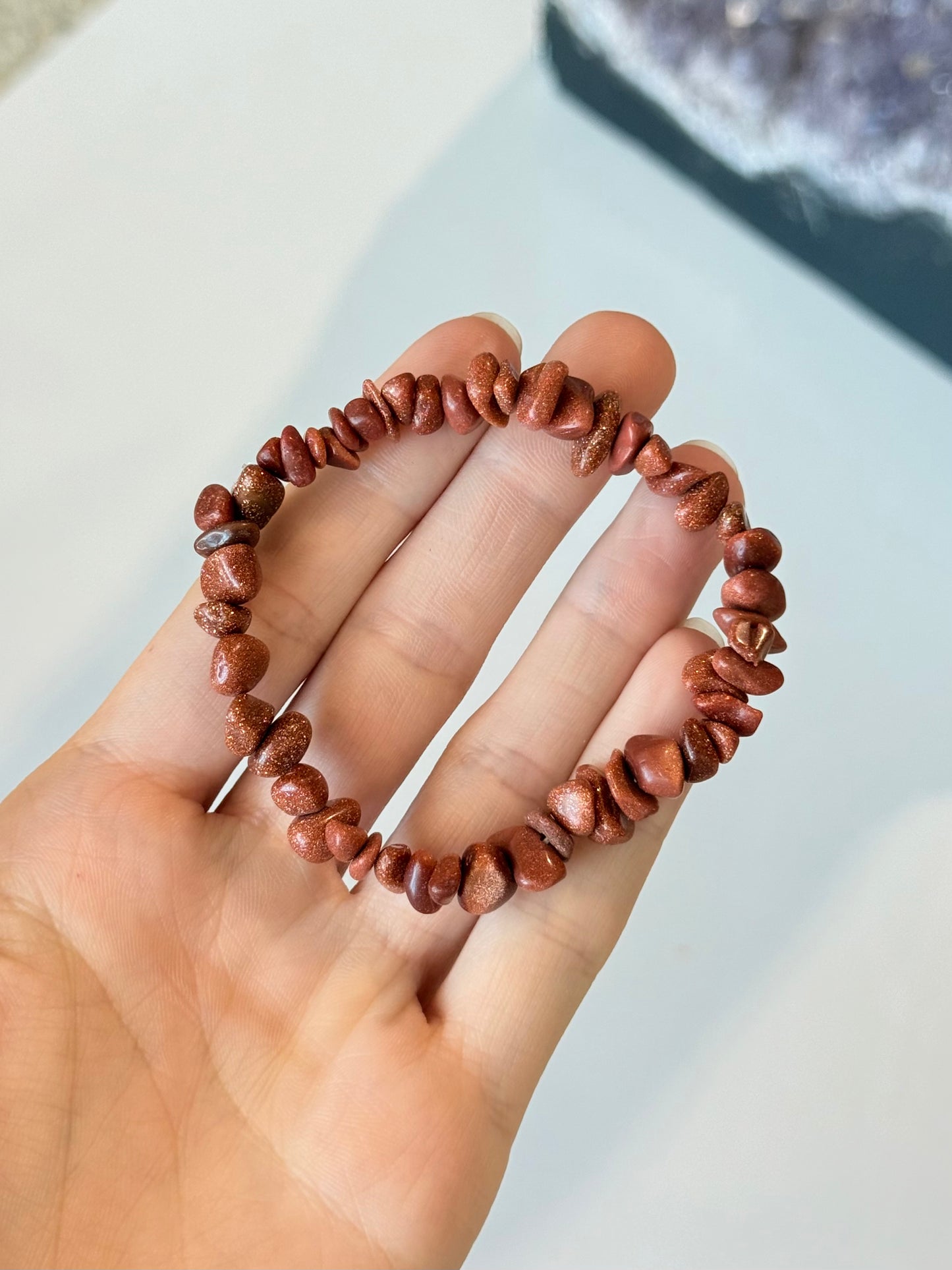 Gold Stone Chip Bracelet