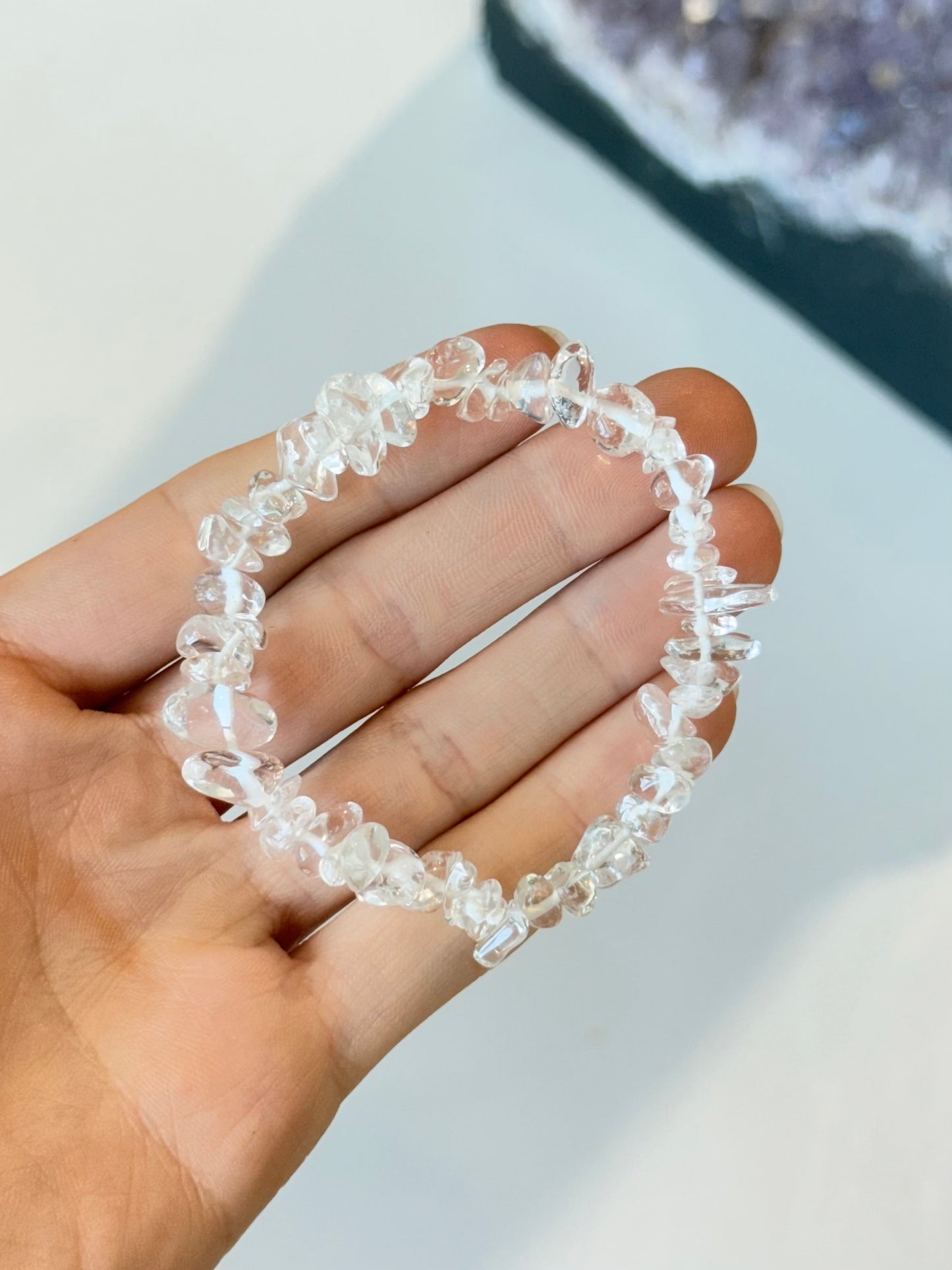 Clear Quartz Chip Bracelet