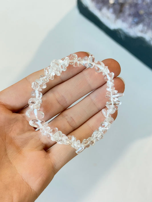 Clear Quartz Chip Bracelet