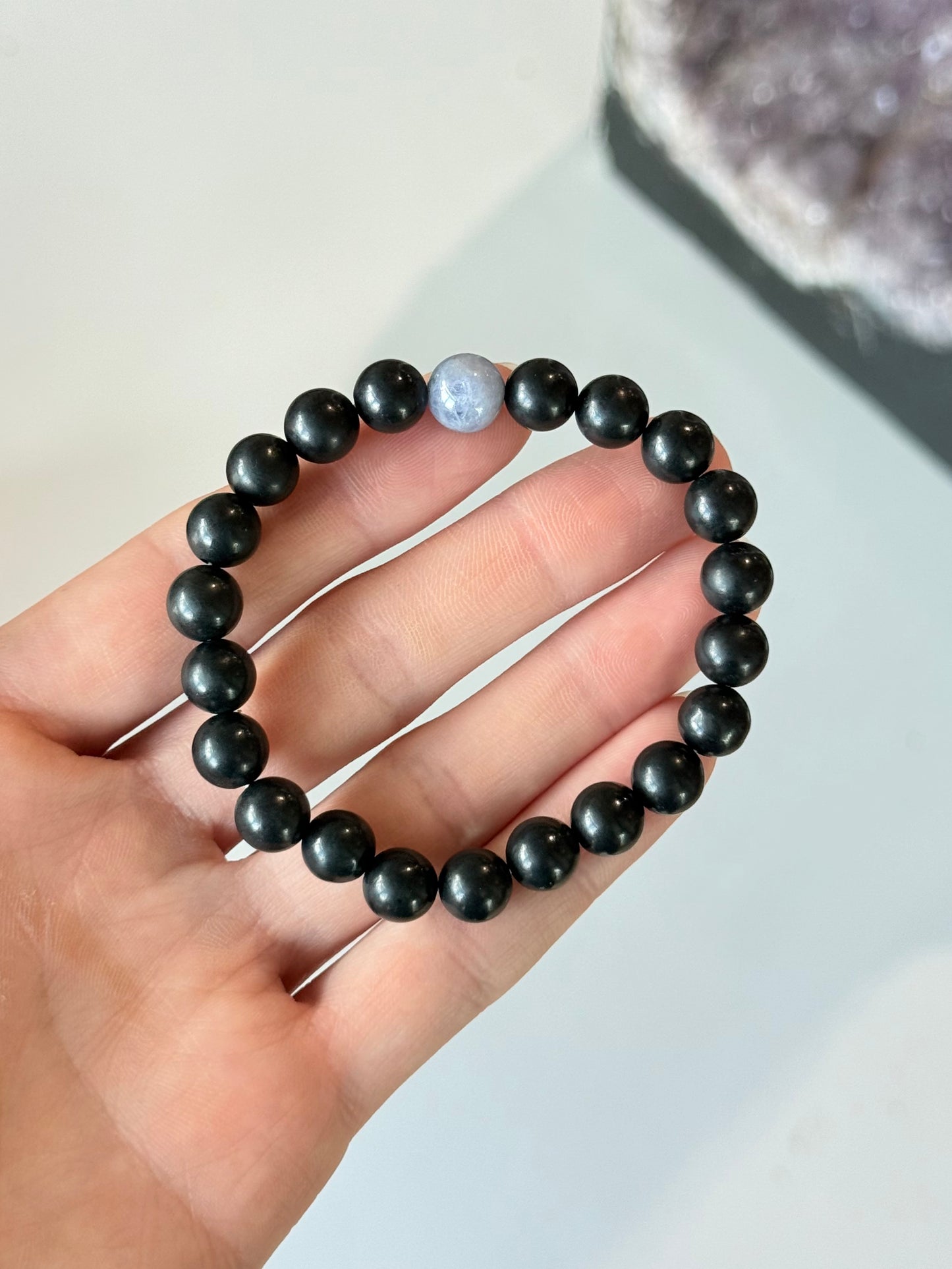 Shungite & Tanzanite - 8mm Bracelet