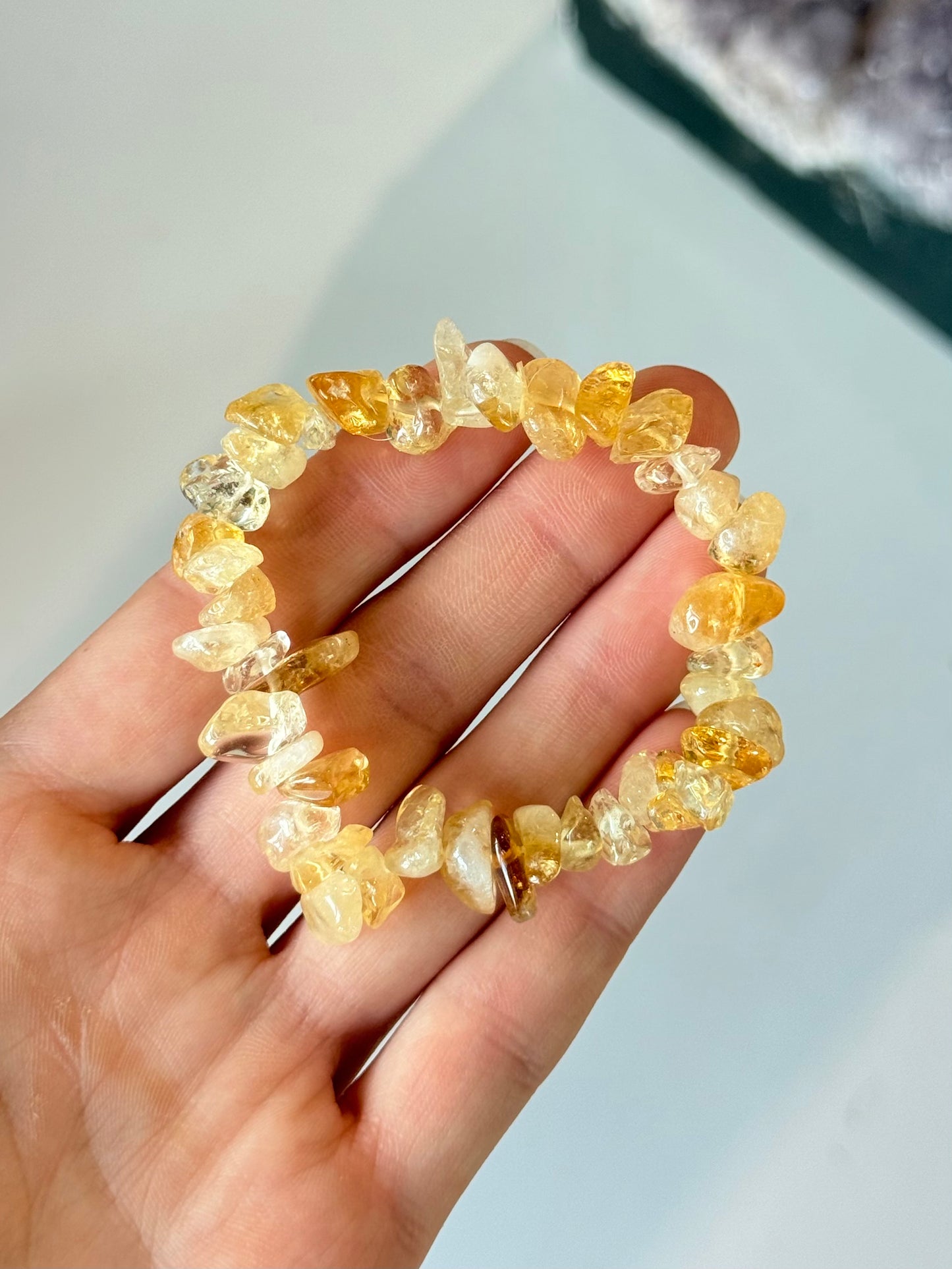Heat Treated Citrine Chip Bracelet