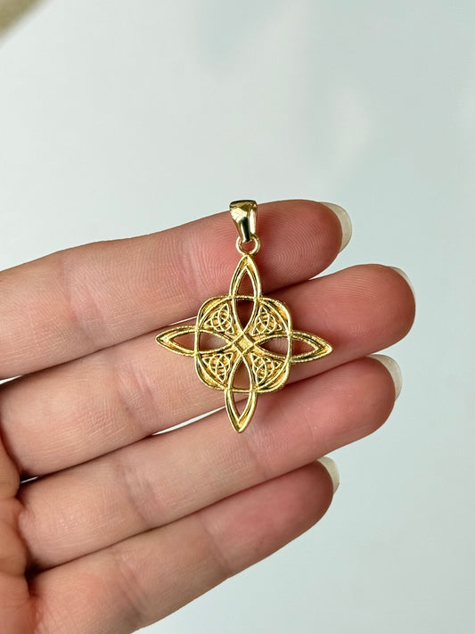 Witches Knot | Celtic Knot - Stainless Steel ( Gold )