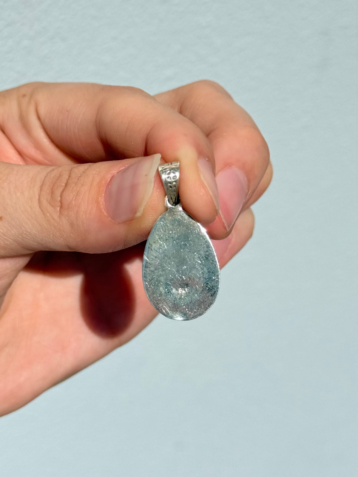(Falta precio) Colgante de larimar natural en plata 925 | Natural Larimar Pendant in 925 Sterling Silver