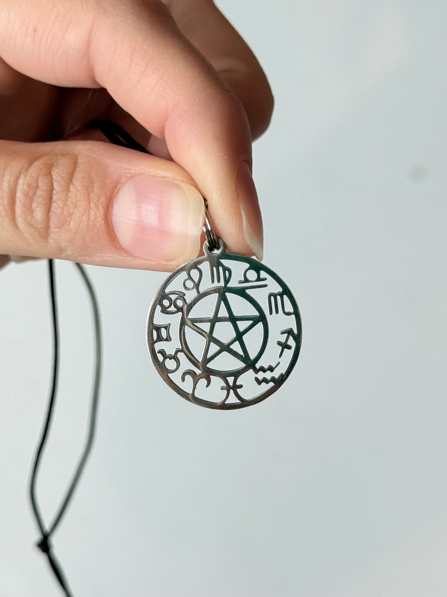 Zodiac Pentagram Pendant - Stainless Steel