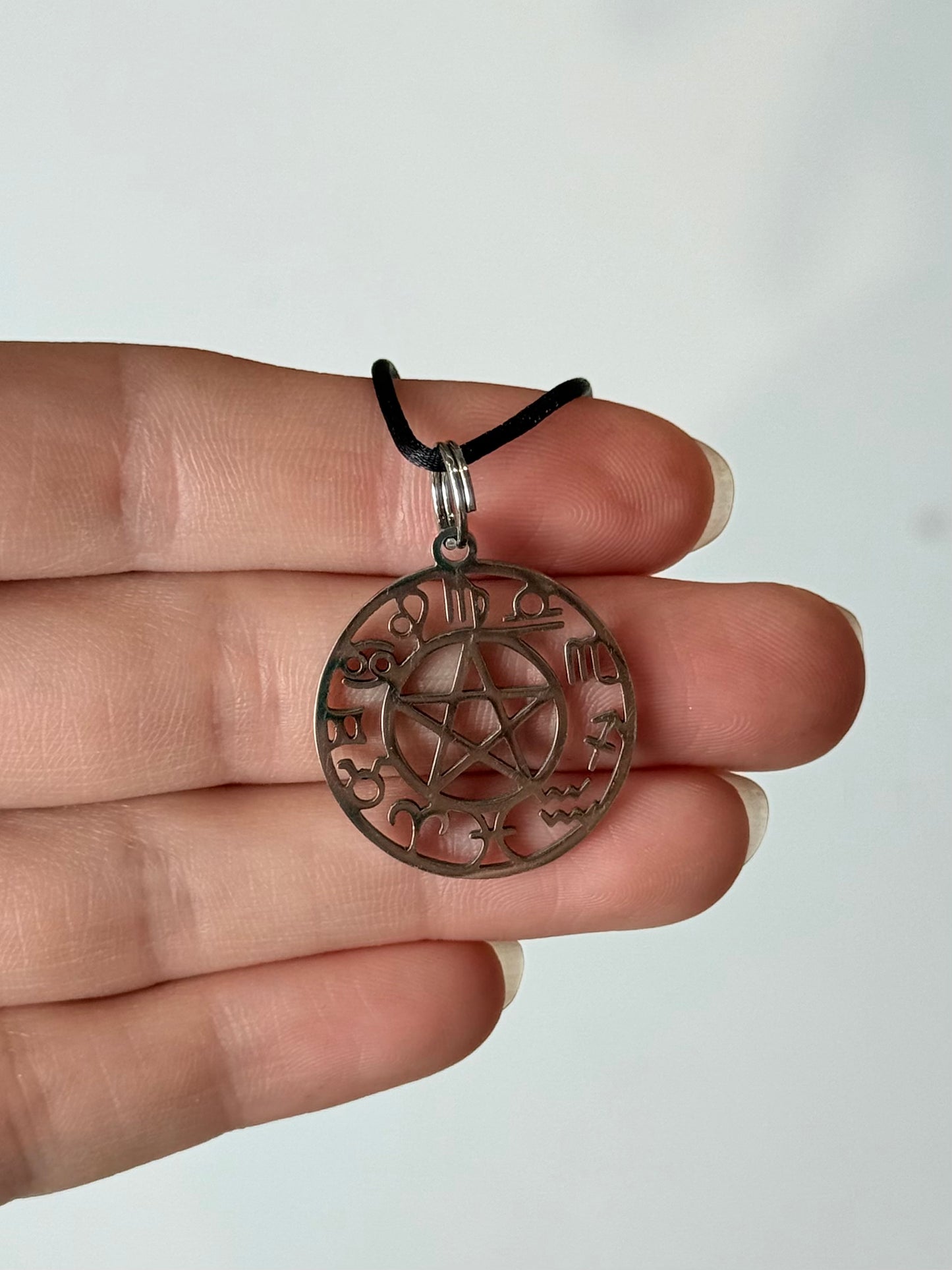 Zodiac Pentagram Pendant - Stainless Steel
