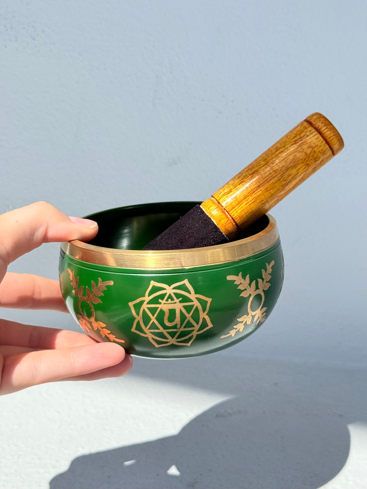 Cuenco tibetano verde – Chakra corazón | Green Tibetan Singing Bowl – Heart Chakra