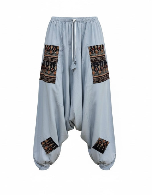 Boho Style Rayon Pant - Grey ( One Size )