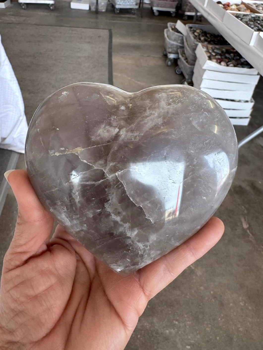 Blue Rose Quartz Heart
